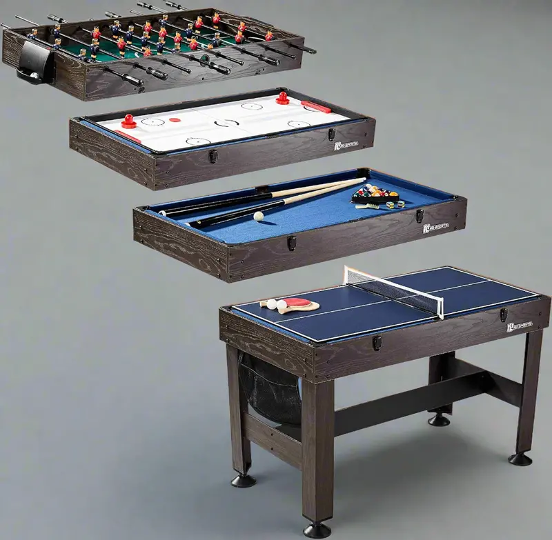 MD Sports 4-in-1 Multi-Game Table – Billiards, Table Tennis, Slide Hockey, and Foosball (SKU 1122359)