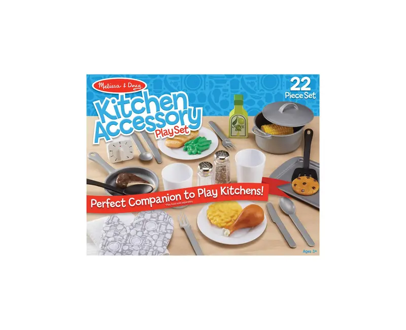Melissa & Doug 22-Piece Play Kitchen Accessory Set for Imaginative Cooking Play