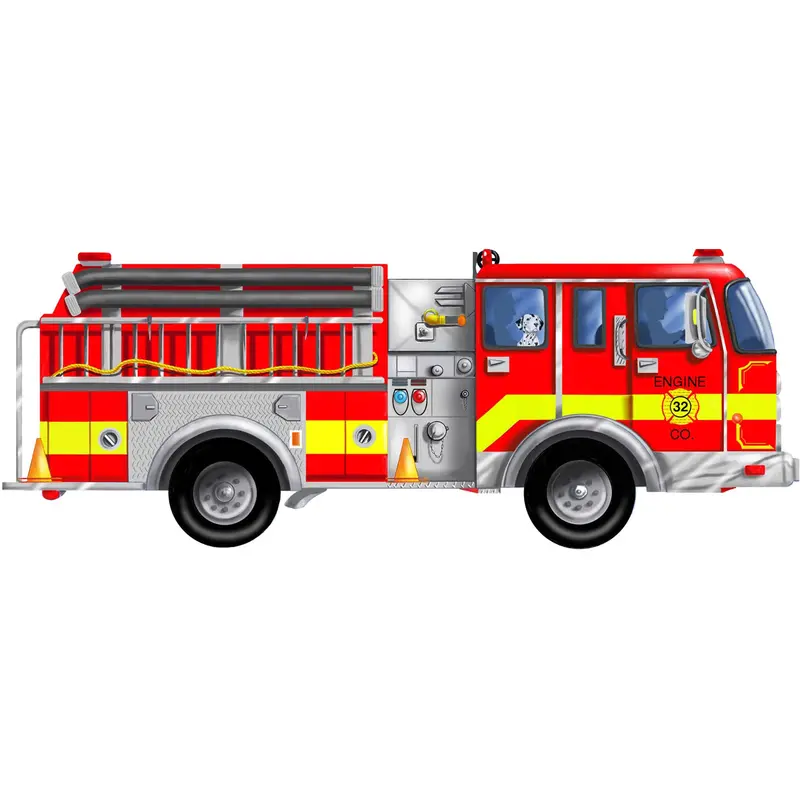Melissa & Doug Fire Truck Floor Puzzle – 24-Piece Large-Scale Vehicle Puzzle