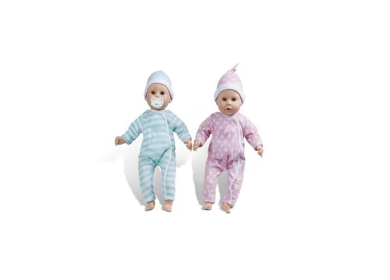 Melissa & Doug Mine to Love Twin Baby Dolls – 15-Inch Luke & Lucy Dolls with Soft Rompers