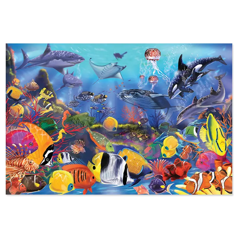 Melissa & Doug Underwater Adventure Floor Puzzle – 48-Piece Ocean-Themed Jigsaw