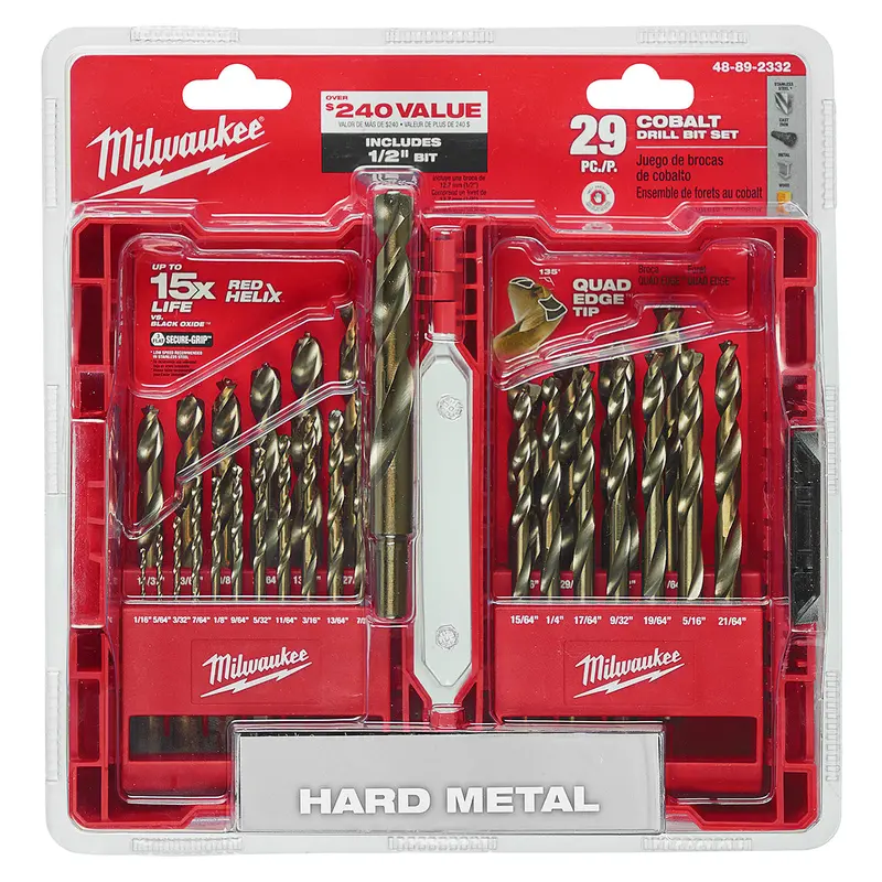 Milwaukee 29-Piece Cobalt Drill Bit Set – Industrial-Grade Metal Drilling (48-89-2332)