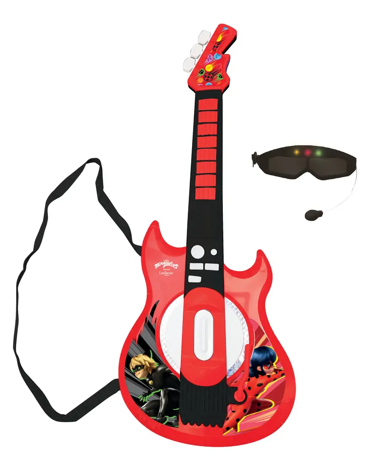 Miraculous Light-Up Electronic Guitar – Beginner-Friendly Musical Toy for Kids