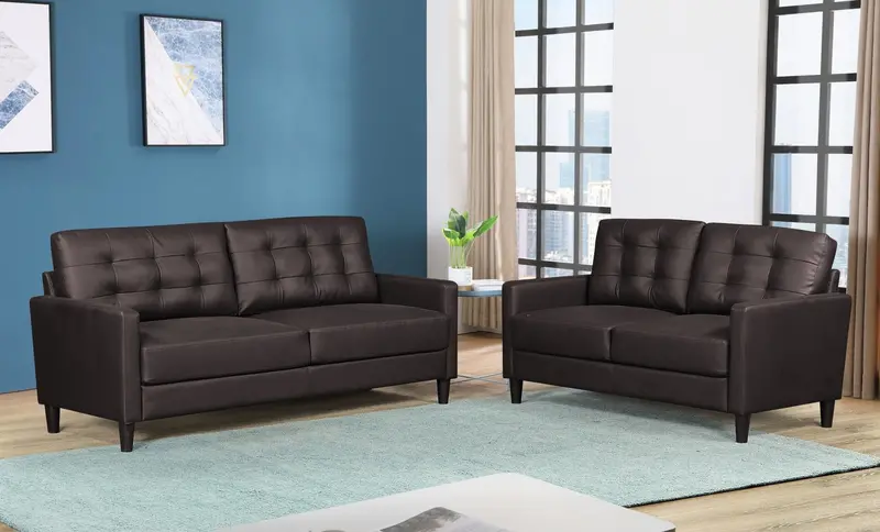 Modern Two-Piece Sofa Set – Contemporary Loveseat and Couch Living Room Bundle