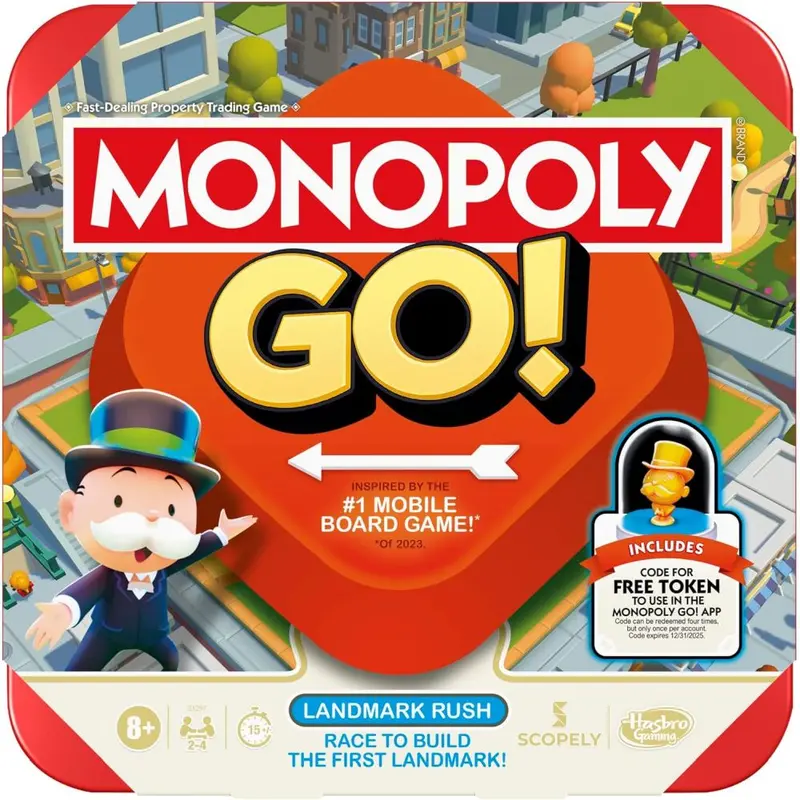 Monopoly GO! Travel Edition – Compact Portable Board Game