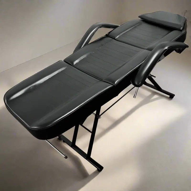 Multi-Function Salon Bed – Adjustable Tattoo & Massage Table with Matching Barber Chair & Stool (FMB2201)