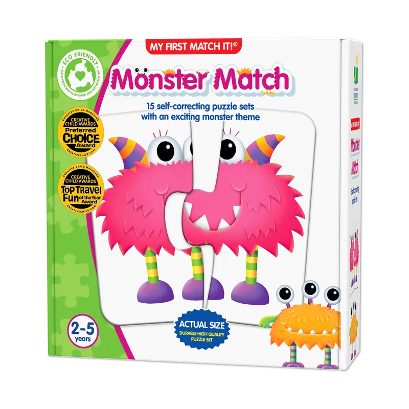 My First Monster Match Puzzle – Colorful Shape & Picture Matching Game for Toddlers