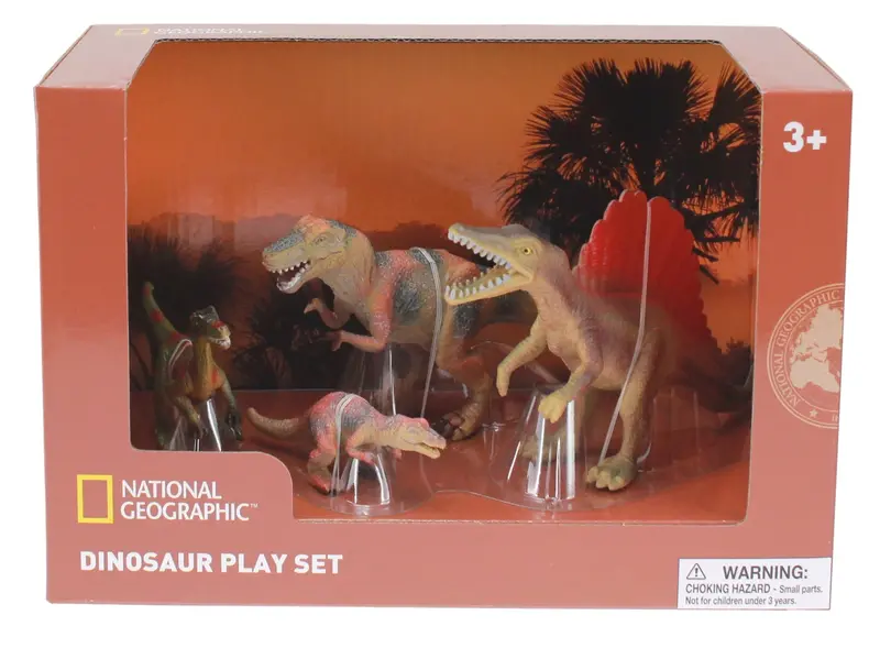 National Geographic Carnivorous Dinosaur Figurine Collection – 4-Piece Educational Set