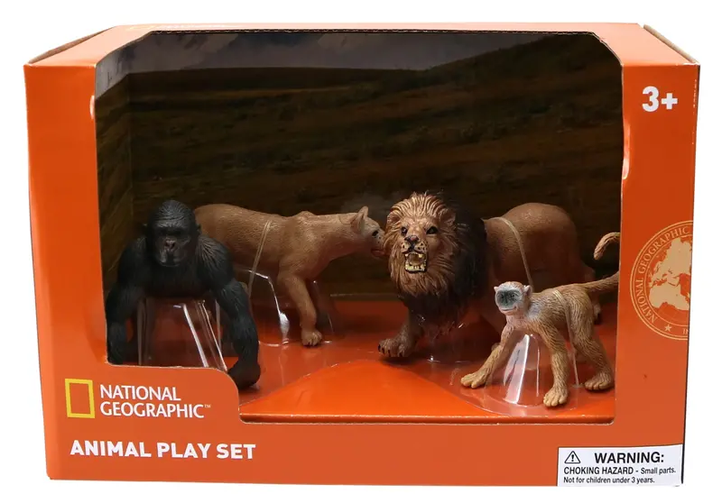 National Geographic Jungle Majesty Animal Figurine Playset – 4 Pieces