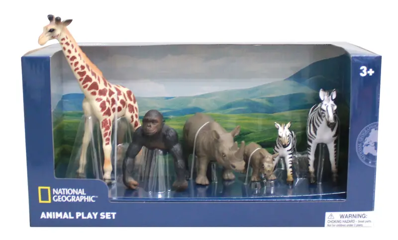 National Geographic Wild Safari Animal Figure Collection – 6 Pieces