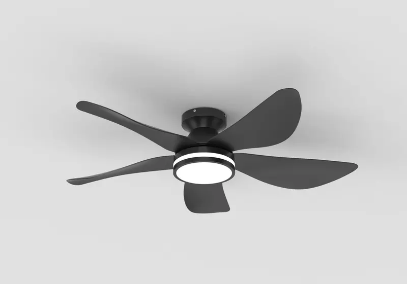 New ZY996 42″ Smart LED Ceiling Fan – Modern Black with Remote & APP Control ZY996