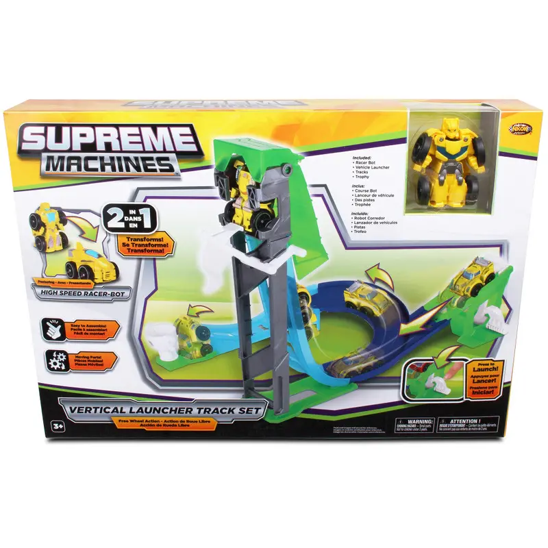 NKOK Supreme Machines Racer-Bot – Vertical Launch Track Racing Set