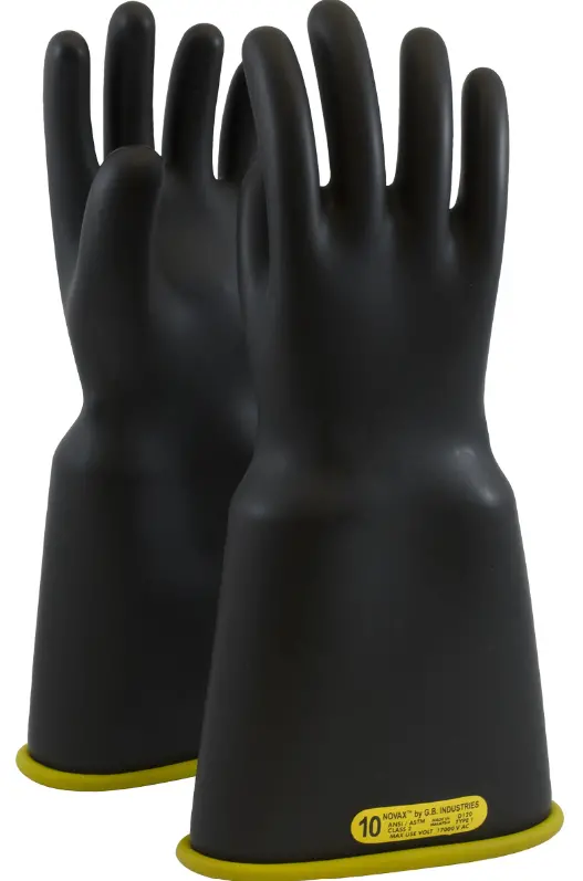 NOVAX Class 2 Rubber Insulating Gloves – 16-Inch Bell Cuff