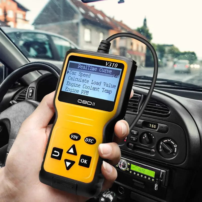 OBD2 Code Reader V310 – Plug-and-Play Vehicle Diagnostic Scanner with LCD Display