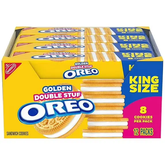 OREO Double Stuf Golden King Size Snack Packs – 12-Count Variety Bundle