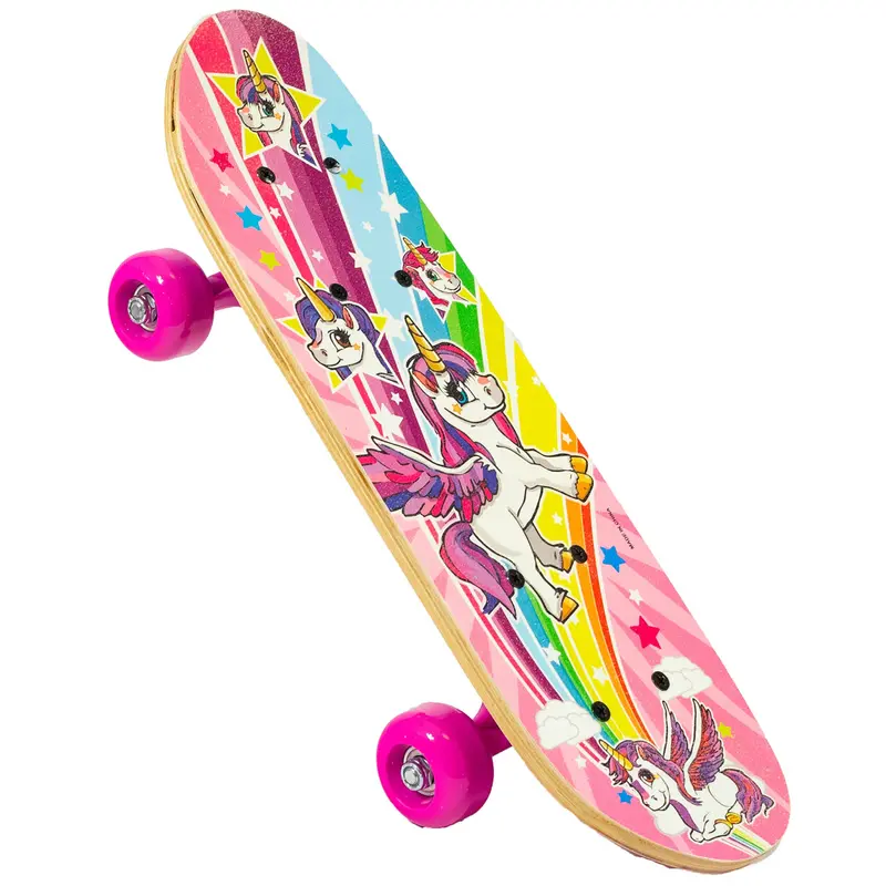 Ozbozz 17-Inch Unicorn Skateboard – Illuminated Wheels & Fantasy-Themed Deck