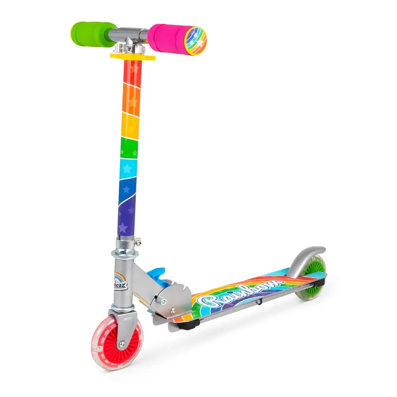 Ozbozz Rainbow Scooter – Vibrant Light-Up 3-Wheeler for Young Riders