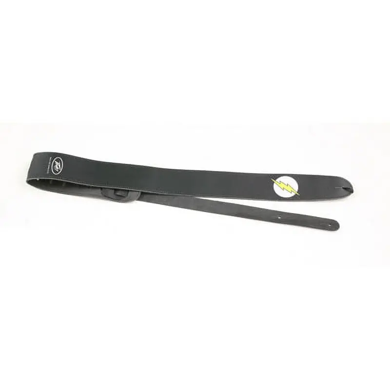 Peavey DC Flash Guitar Strap – Black Leather with Stylish Accent Design