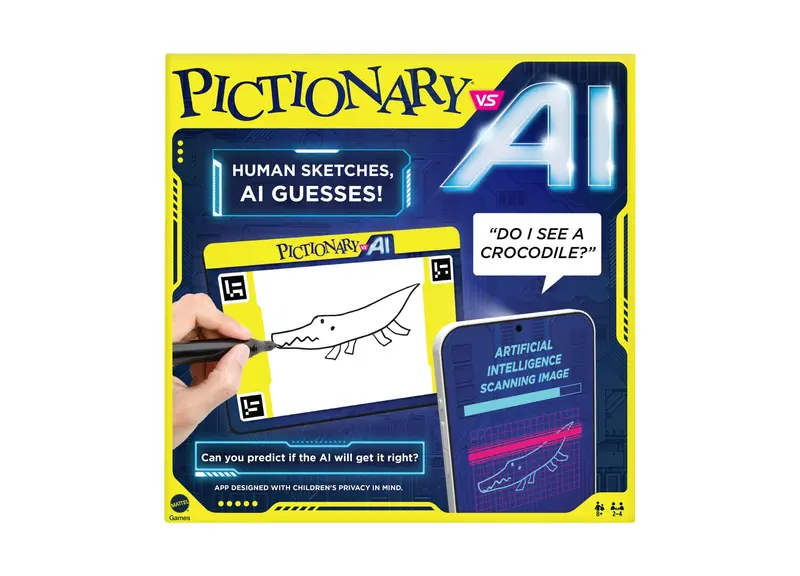 Pictionary vs. AI by Mattel – Smart Drawing Board Game for Families