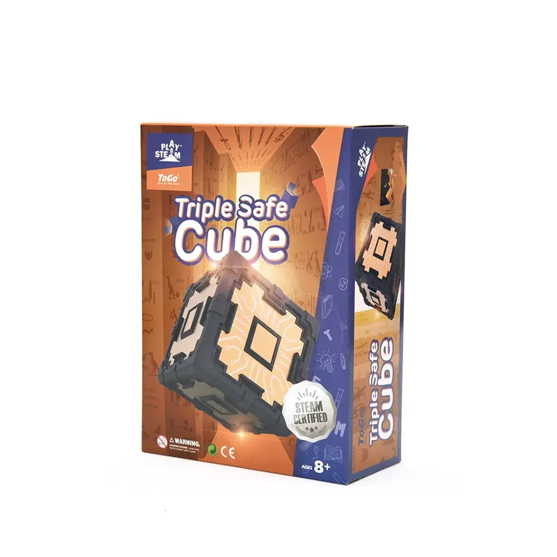 PlaySTEAM Triple-Safe STEM Cube – Combination Lock Puzzle for Young Engineers