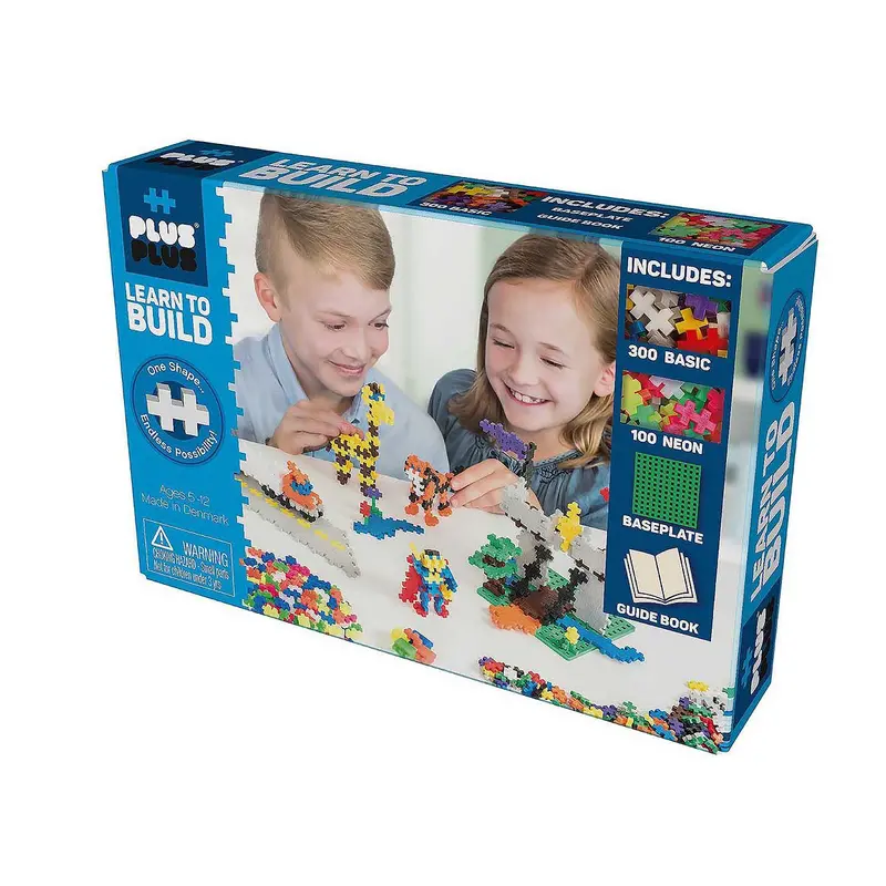 Plus-Plus Learn to Build: Basic 600-Piece Creative Construction Set