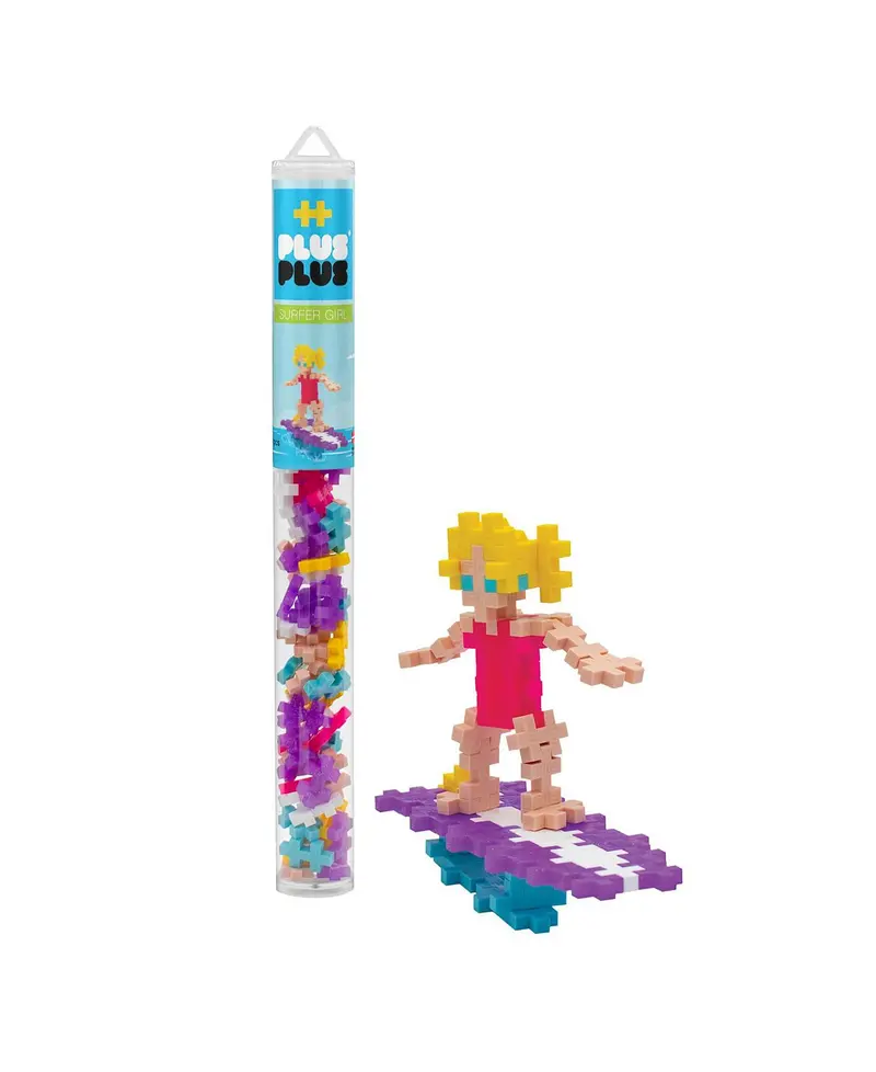Plus-Plus Mini Surfer Girl Building Set – 70-Piece Themed Construction Kit