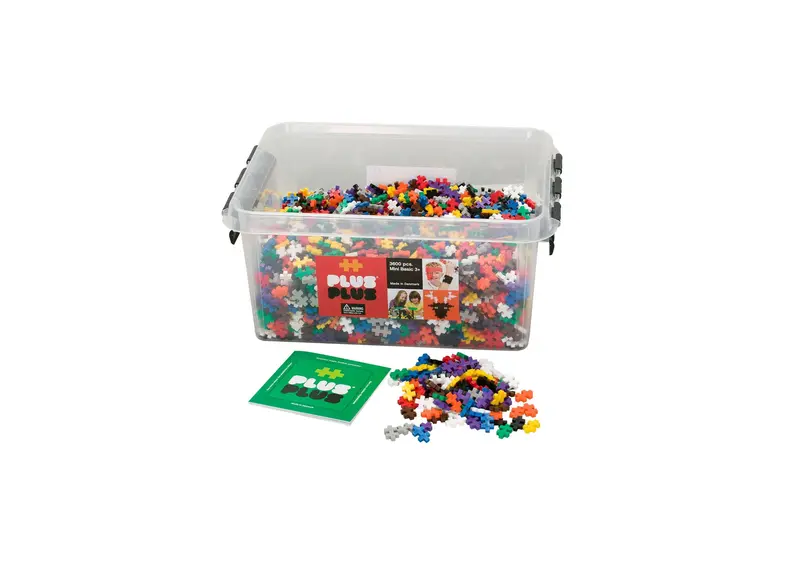 Plus-Plus School Set – 3600-Piece Basic Color Creative Building Toy
