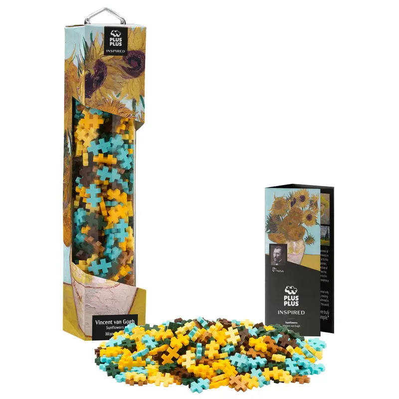 Plus-Plus Van Gogh Sunflowers Building Set – 350-Piece Creative Construction Kit