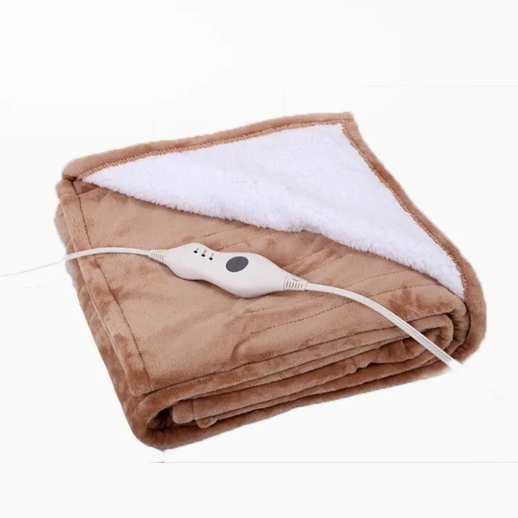 Plush Electric Heating Throw Blanket – Reversible Mink-Finish Heated Lap Blanket