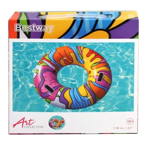 Pop Swim Tube – Inflatable Ring Float for Kids (47″ Diameter)