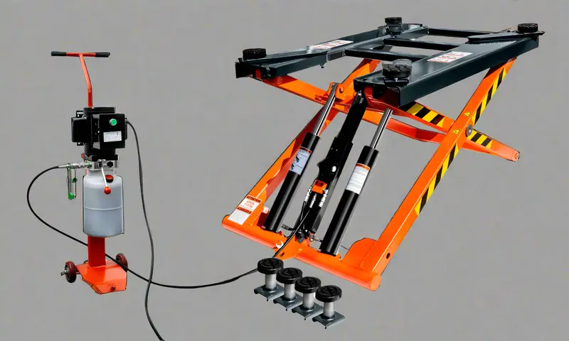 Portable 6,000-Pound Scissor Lift – Hydraulic Automotive Car Hoist (ASL24603)
