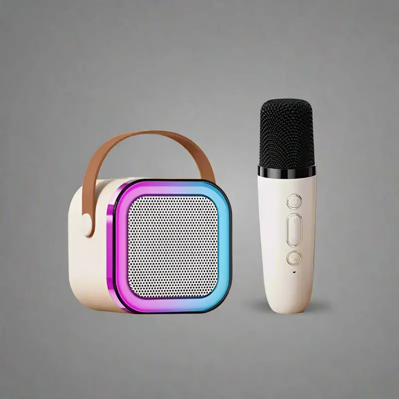 Portable Bluetooth Karaoke Speaker — Includes Wireless Mic, RGB Lighting & Hi-Fi Sound | LGMiniS110