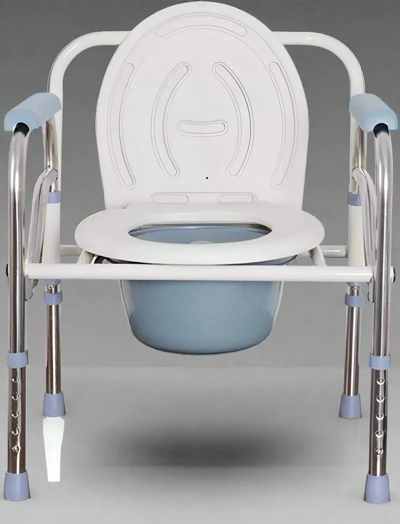 Portable Commode Chair with Height-Adjustable Padded Seat – Compact Toileting Solution for Home or Senior Care (Model 285271)