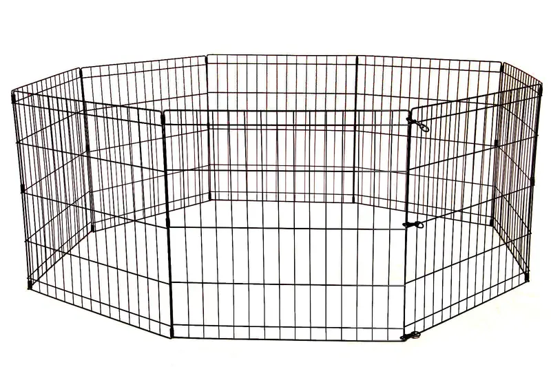 Portable Foldable Metal Pet Playpen – Indoor/Outdoor Exercise Enclosure for Dogs and Small Animals