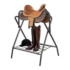 Portable Horse Saddle Stand – Metal Rack for Stable or Tack Room Storage