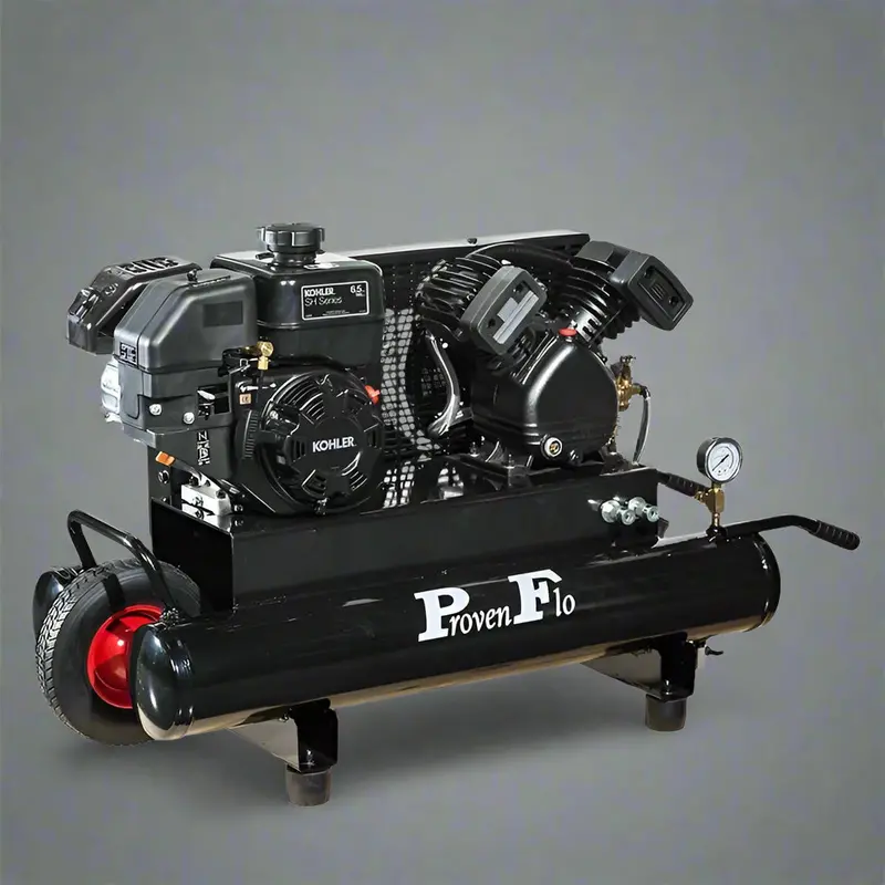 Portable Kohler Gas-Powered Air Compressor – 9.5-Gallon Wheeled Unit for Remote Job Sites (5176132)