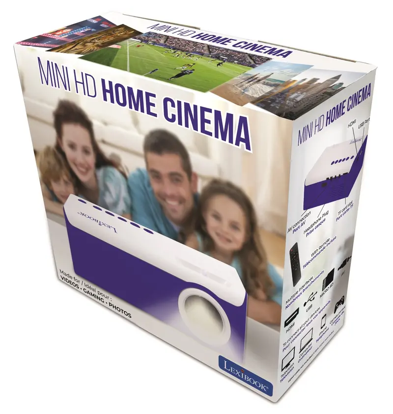 Portable Mini Home Cinema Projector – Compact HD Movie Streaming Device