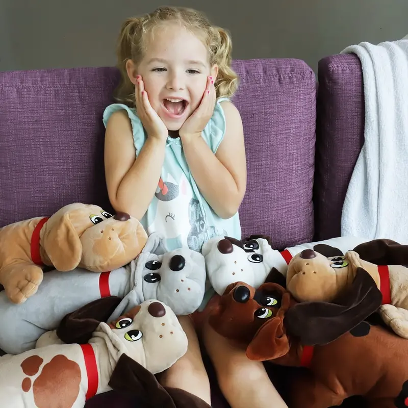 Pound Puppies Classic 17-Inch Red-and-Black-Spotted Plush Toy
