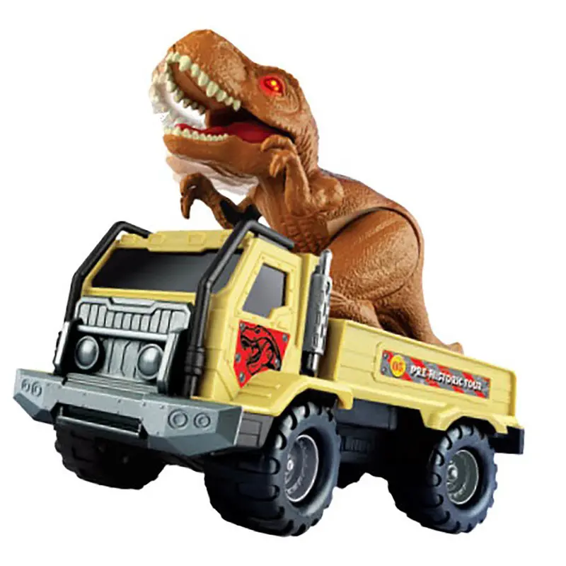 Pre-Historic Times T-REX Transporter – Light-Up, Sound-Equipped Dinosaur Truck for Ages 3+