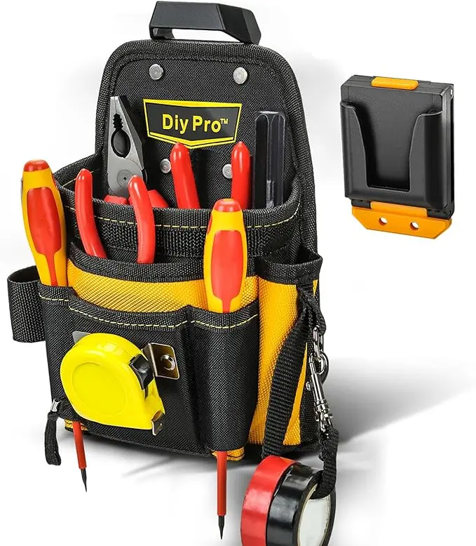 Professional Electrician’s Tool Pouch – Multi-Compartment Belt-Mounted Organizer for Field Technicians