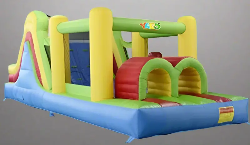 Professional-Grade Obstacle Course Bounce House – 21-Foot Commercial Inflatable with 18-Ounce PVC Construction