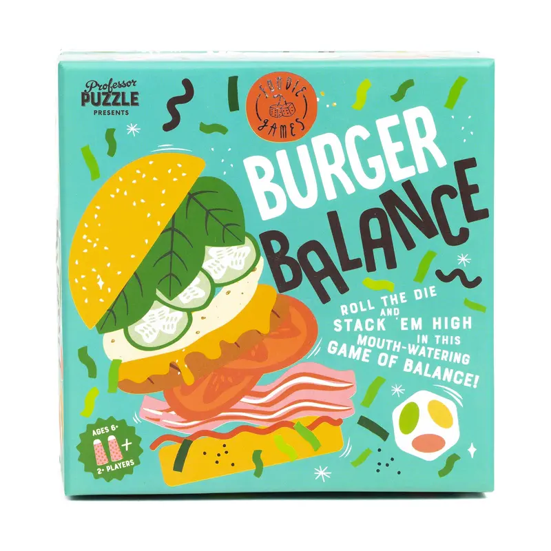 Professor Puzzle Burger Balance: Family Stacking Challenge Game