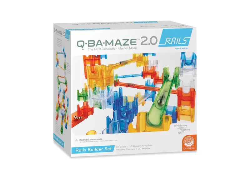 Q-BA-MAZE 2.0 Rails Builder – Modular Marble Maze Engineering Kit