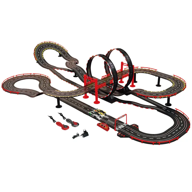 RaceXCale Mega Loop Racer G5 – 1:43 Scale Magnetic Racing Track with Light-Up Cars
