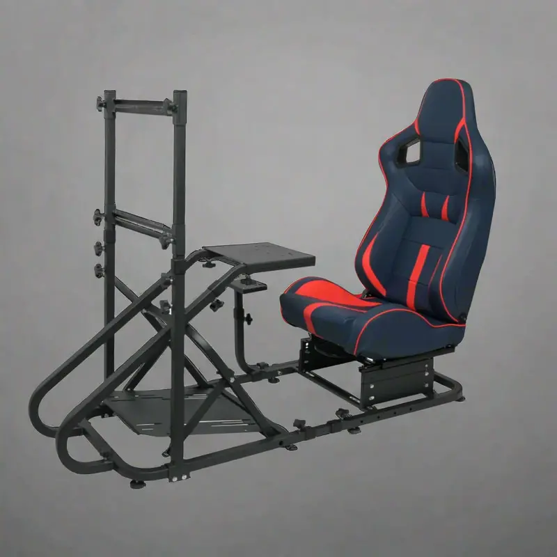 Racing Simulator Seat with Integrated Wheel Stand – Logitech-Compatible Driving Rig