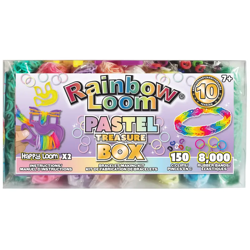 Rainbow Loom Pastel Treasure Box – Rubber Band Art Craft Kit