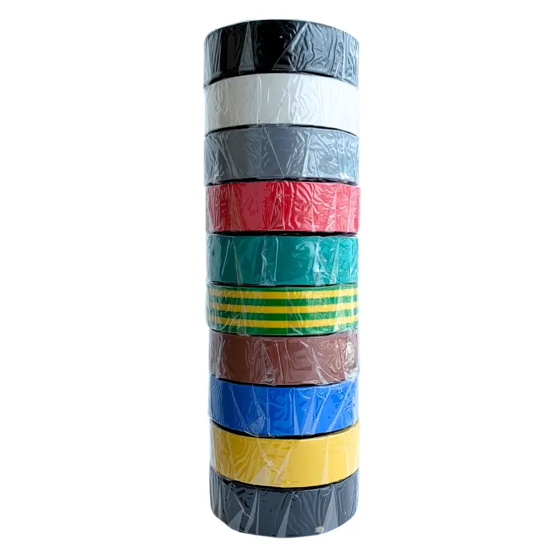 Rainbow-Pack Insulating Electrical Tape – 10-Roll Assortment for Color-Coded Wiring