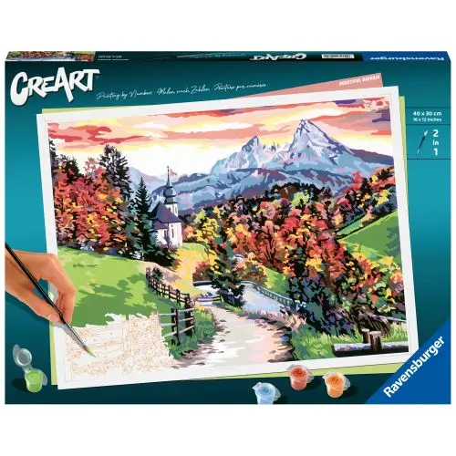 Ravensburger Bavarian Landscape Paint-by-Number Kit – Autumn-Themed Art Project