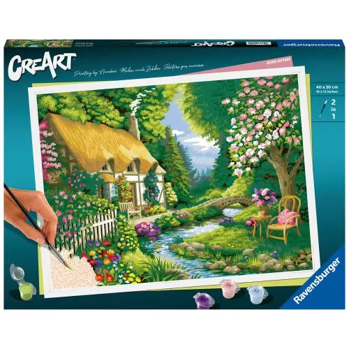 Ravensburger River Cottage Paint by Number Kit – Artistic Relaxation Set