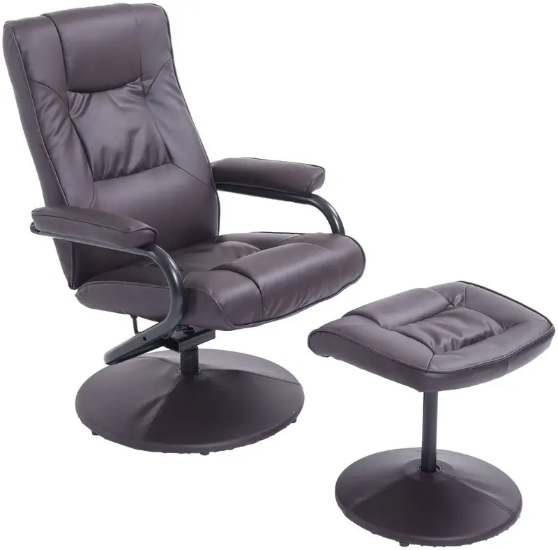 Reclining Armchair with Matching Ottoman – Plush Lounge Seating for Living Rooms and Home Offices